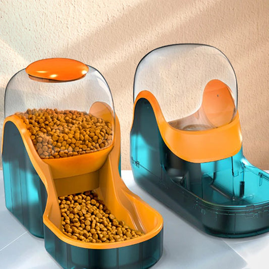 Effortless Feeding: Automatic 3.8L Gravity Pet Water and Food Dispenser