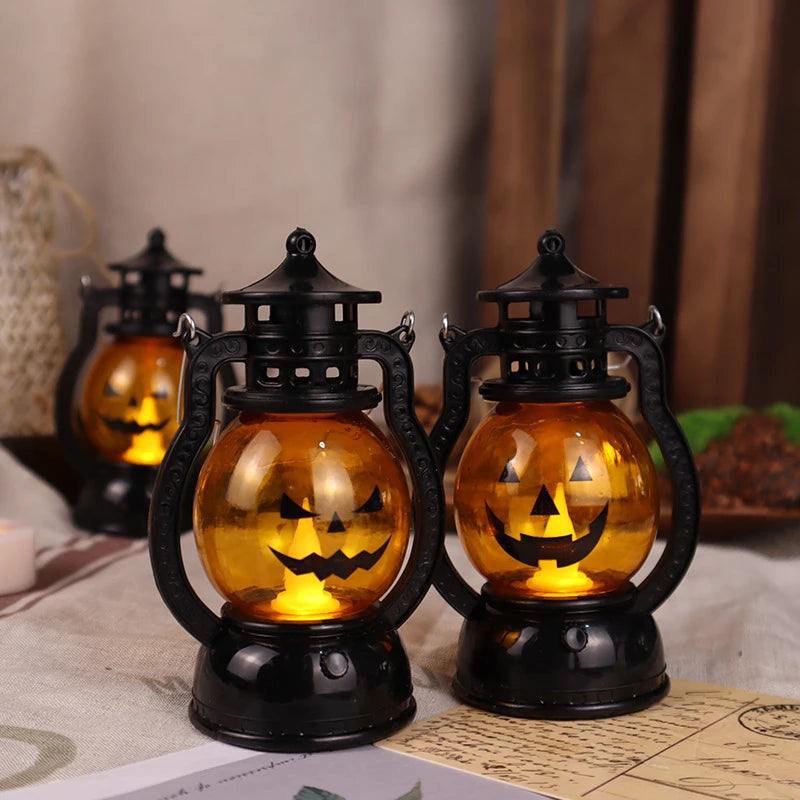 Halloween Pumpkin Luminous Ornaments Festive Atmosphere Decorative Crafts Creative Pumpkin Lamp Ornaments Home Decorations