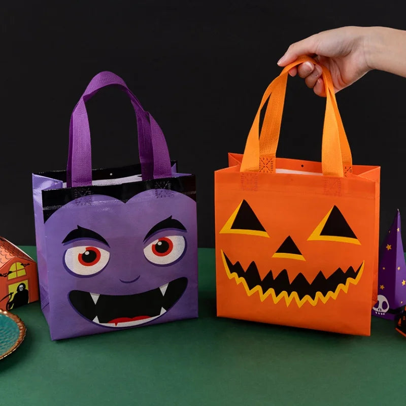 StoBag 24pcs Wholesale Happy Halloween Non-woven Gift Bag Tote Fabric Packaging Kids Storage Pouch Trick or Treat Party Favors drugo zaglavie