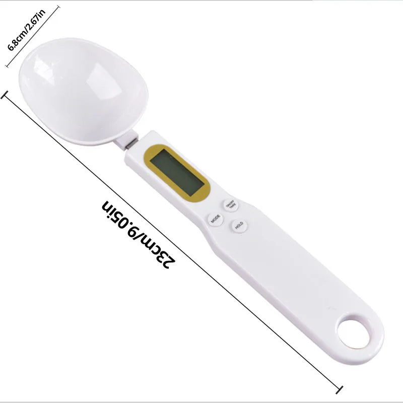 "1Pc LCD Digital Kitchen Scale Spoon - Adjustable Electronic Measuring Spoon for Precise Weighing"