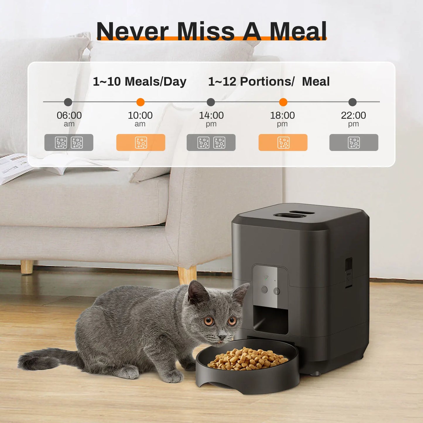 2L USB Automatic Pet Feeder with Voice Recording and Slow Food Dispenser – Smart Feeding Bowl for Cats and Dogs"