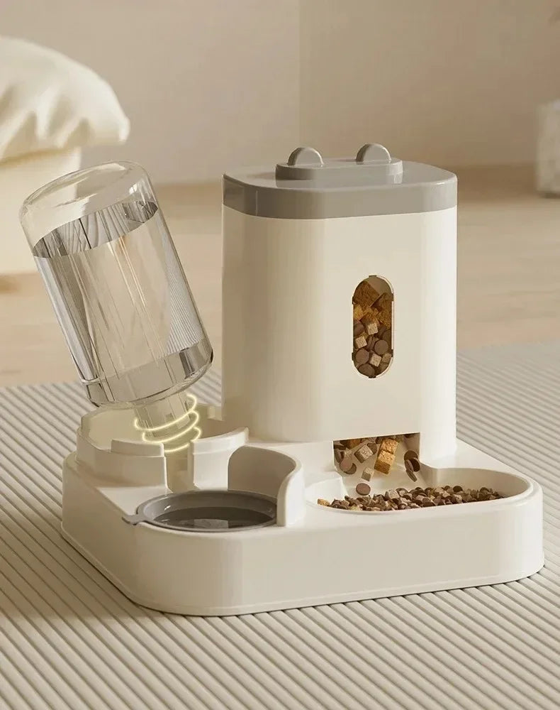 Automatic Feeder Cat Dog Food Bowl with Water Fountain