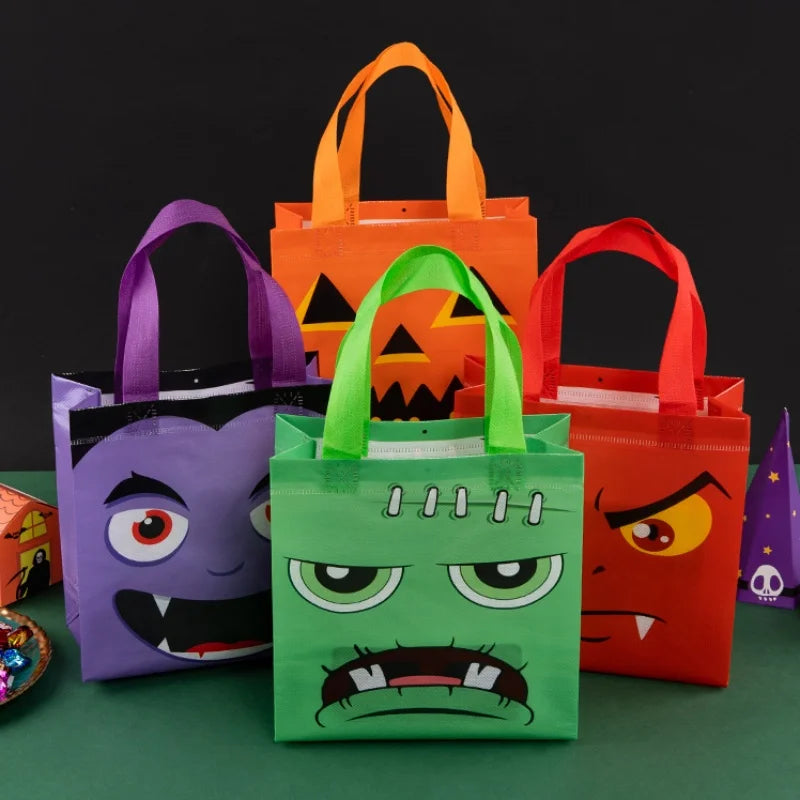 StoBag 24pcs Wholesale Happy Halloween Non-woven Gift Bag Tote Fabric Packaging Kids Storage Pouch Trick or Treat Party Favors drugo zaglavie