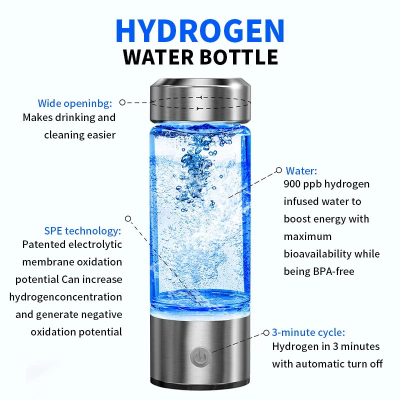 Hydrogen-Rich Water Cup Portable Electric Hydrogen Rich Water Generator Bottle