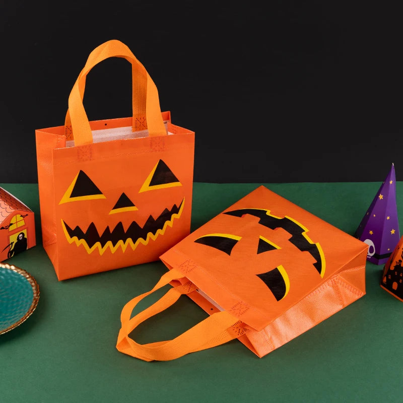 StoBag 24pcs Wholesale Happy Halloween Non-woven Gift Bag Tote Fabric Packaging Kids Storage Pouch Trick or Treat Party Favors drugo zaglavie