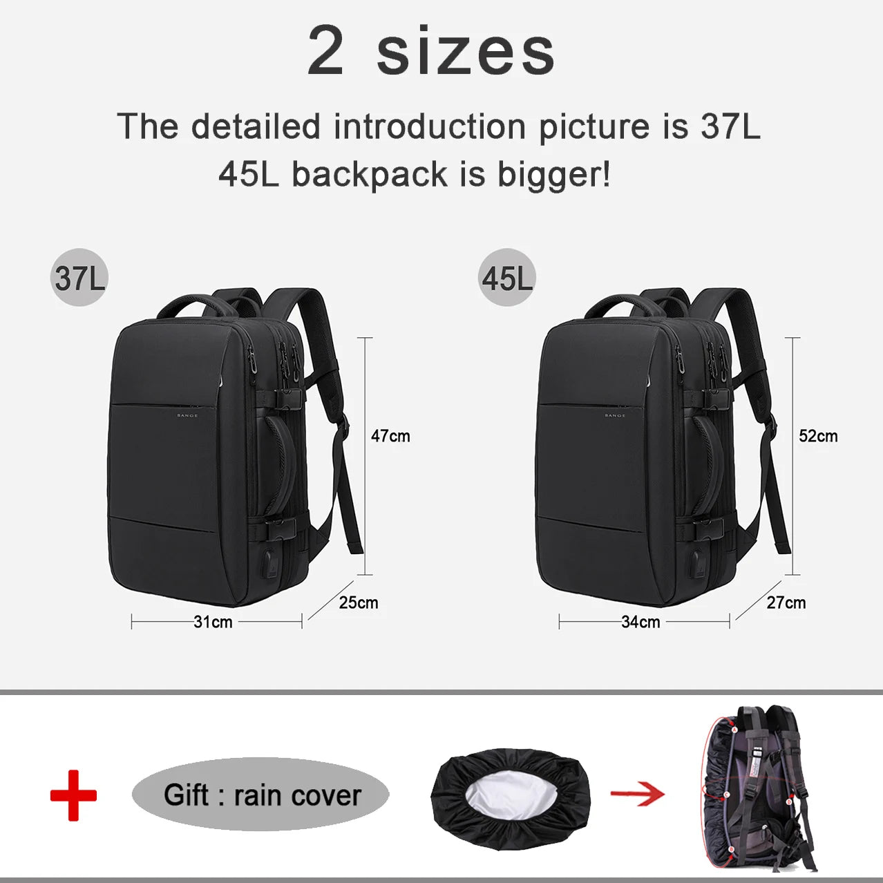 BANGE Multi-Functional and Durable Backpack: The Ideal Companion for Travel and Daily Activities