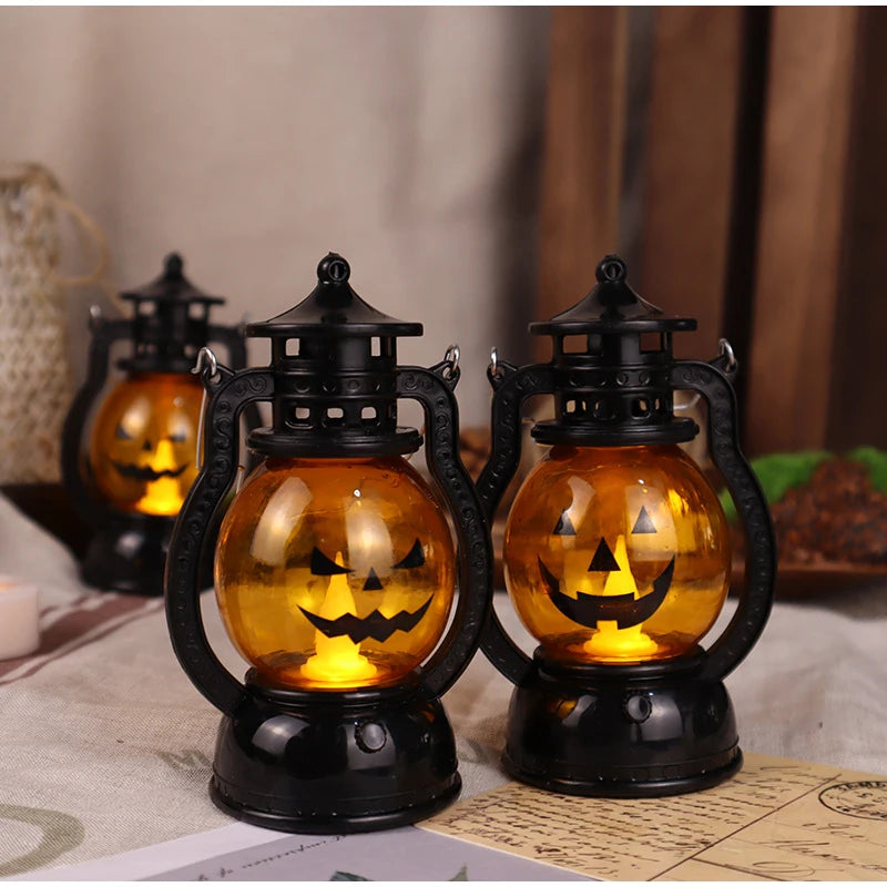 Halloween Pumpkin Luminous Ornaments Festive Atmosphere Decorative Crafts Creative Pumpkin Lamp Ornaments Home Decorations