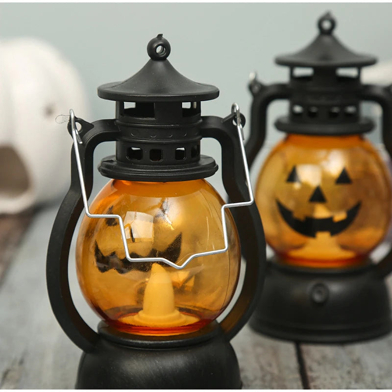 Halloween Pumpkin Luminous Ornaments Festive Atmosphere Decorative Crafts Creative Pumpkin Lamp Ornaments Home Decorations