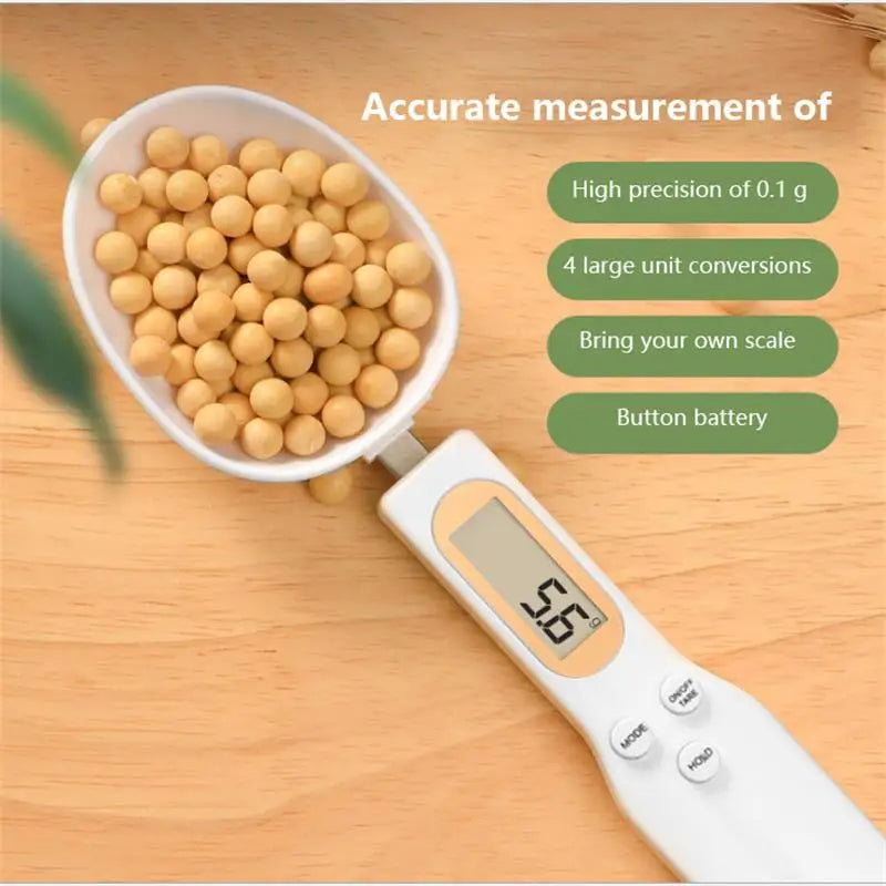 "1Pc LCD Digital Kitchen Scale Spoon - Adjustable Electronic Measuring Spoon for Precise Weighing"