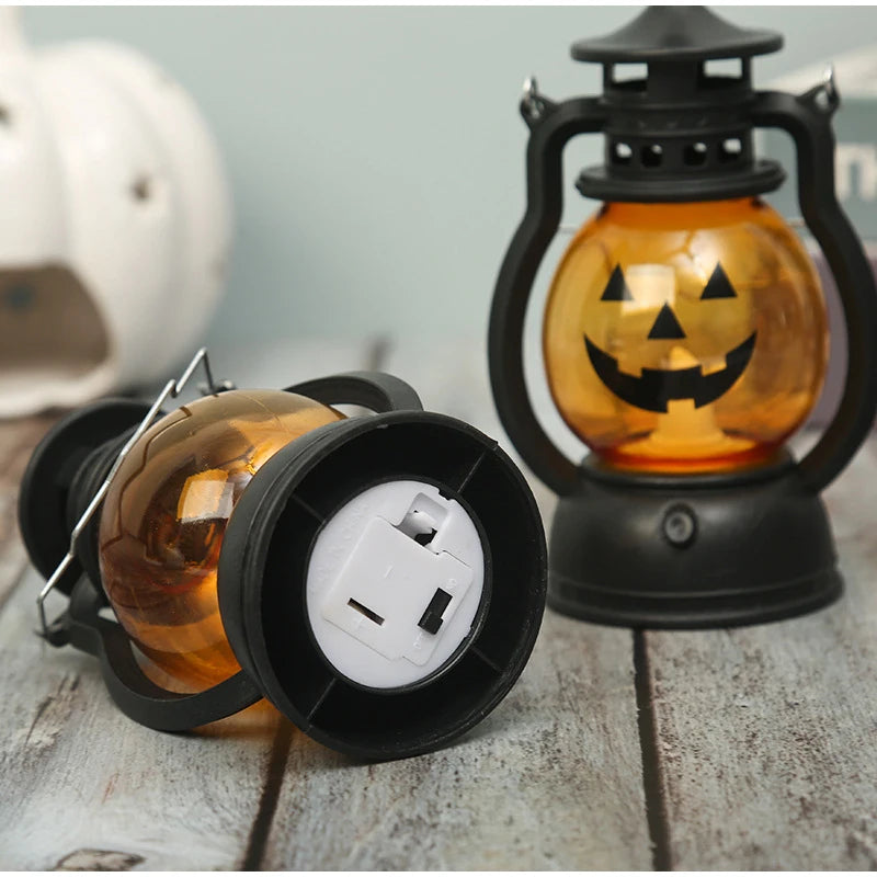 Halloween Pumpkin Luminous Ornaments Festive Atmosphere Decorative Crafts Creative Pumpkin Lamp Ornaments Home Decorations