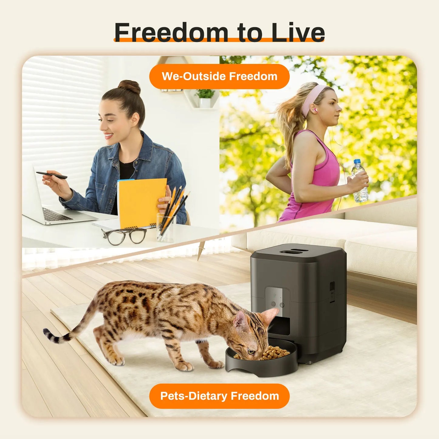 2L USB Automatic Pet Feeder with Voice Recording and Slow Food Dispenser – Smart Feeding Bowl for Cats and Dogs"