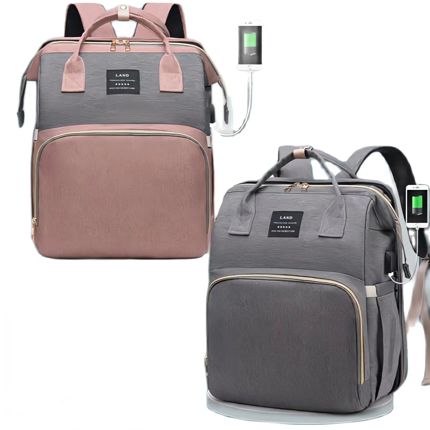 Backpack Diaper Bag for Strollers, Designed for Moms