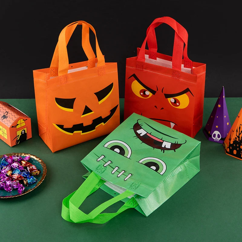 StoBag 24pcs Wholesale Happy Halloween Non-woven Gift Bag Tote Fabric Packaging Kids Storage Pouch Trick or Treat Party Favors drugo zaglavie