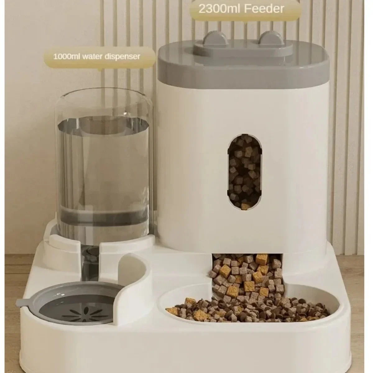 Automatic Feeder Cat Dog Food Bowl with Water Fountain