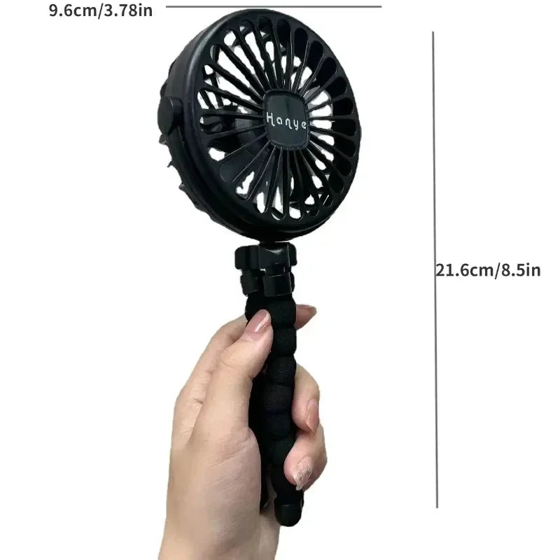 USB Handheld Folding Fan, Outdoor Baby Stroller Handheld Fan, Summer Quiet Small Multifunctional Octopus Mini Fan