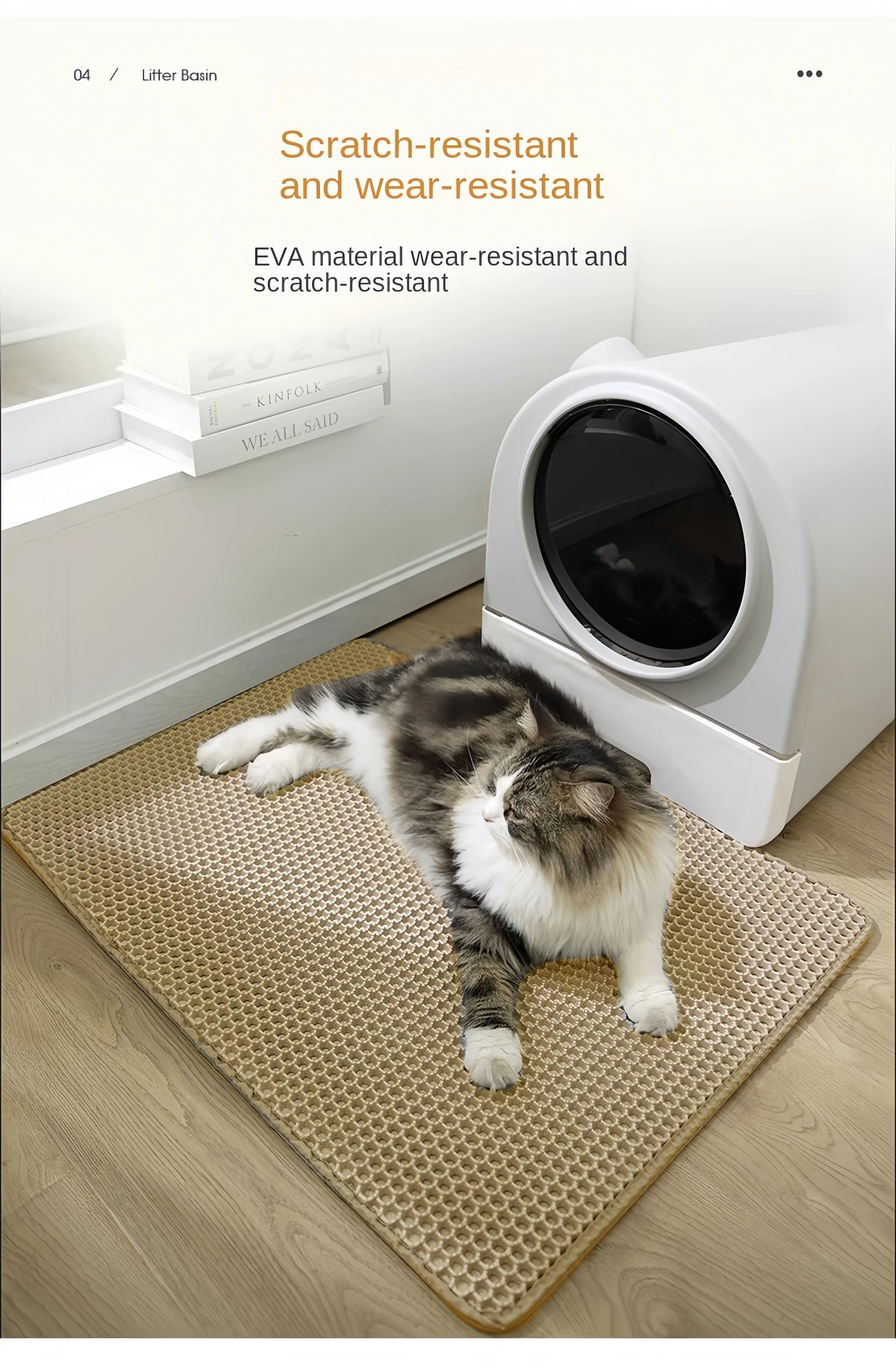 Waterproof Double-Layer Cat Litter Mat – Non-Slip, Washable Pet Litter Box Mat for Easy Cleaning and Maintenance"