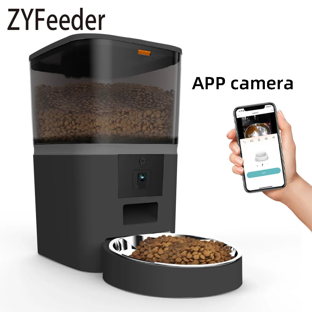 Advanced 4L Smart Pet Feeder with Camera and App Control: Automatic Cat Food Dispenser with Remote Scheduling and Portion Control